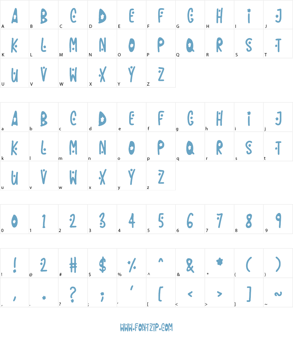 Fireworks Kid Font Character